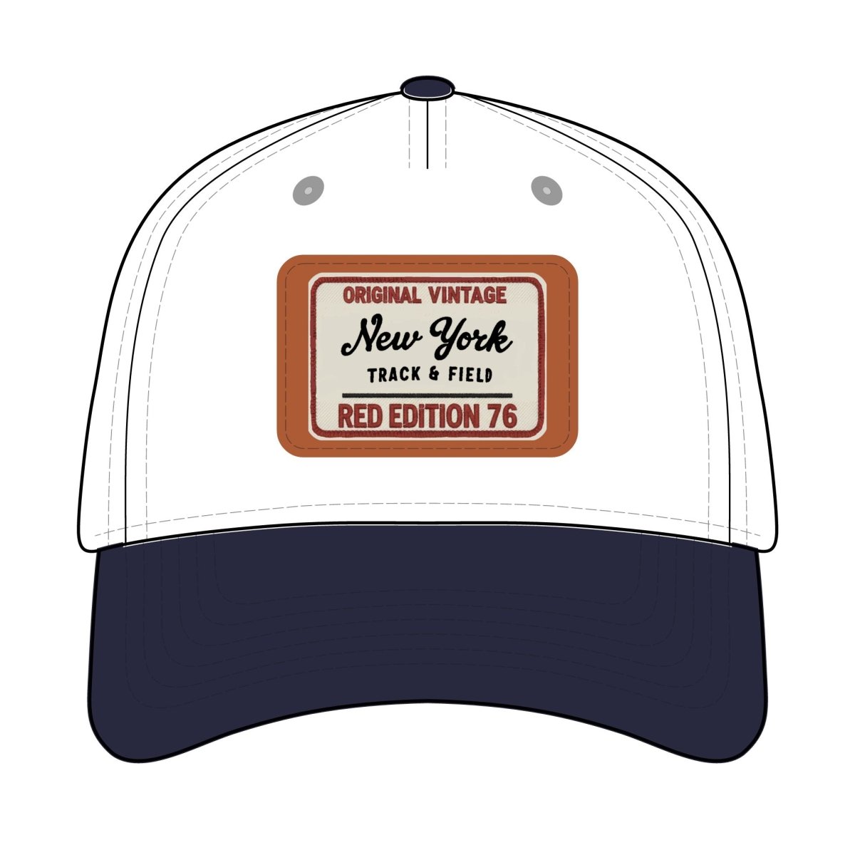 Vintage New York Leather Patch Baseball Cap - Chinchilla Choons